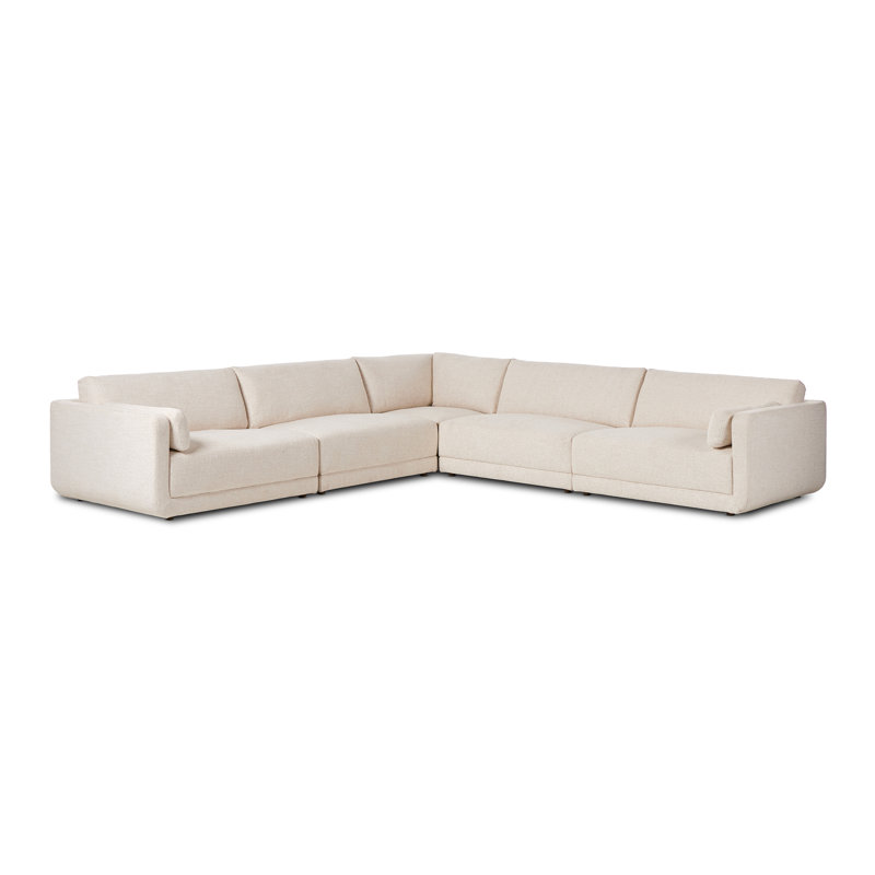 Toland Modular Sectional, Cream Polyester Blend