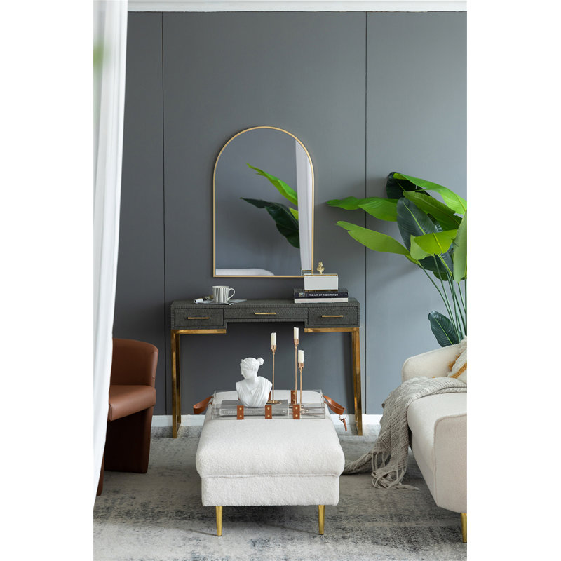 Miroir d'appoint 24 "x 36" avec cadre en métal pour salle de bain