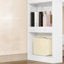 Bureau de coiffeuse avec grand miroir HD, coiffeuse de maquillage avec lumières à DEL, coiffeuse avec barre d'alimentation, 6 tablettes de rangement, 5 tiroirs et rangement latéral ouvert, simple, blanc