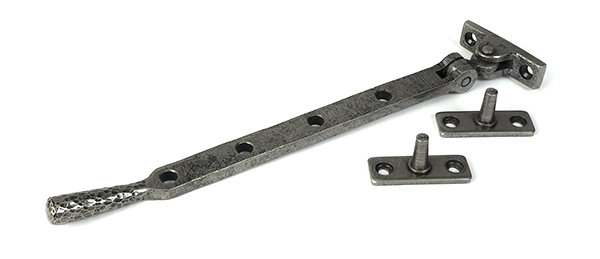 Hammered Newbury Stay, 29.6cm H x 1.6cm W x 0.6cm D, Pewter Patina
