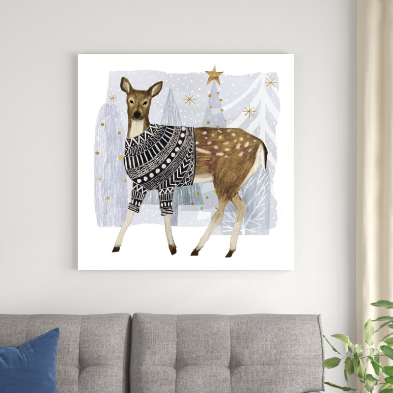 Cozy Woodland Animal III par Victoria Borges - reproduction d'art sur toile tendue, H 36 po x l 36 po