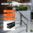 VEVOR Outdoor Hand Rails For Steps, 3Ft 3 Steps Carbon Steel Railing