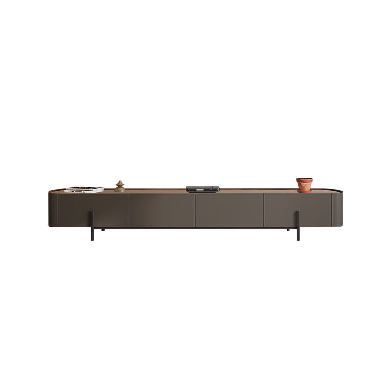 Meuble télé moderne de style nordique, 94.49", Gris / gris
