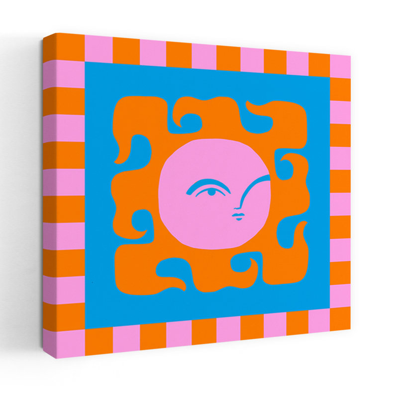 Art contemporain contemporain abstrait coloré, paysage contemporain, H 24 po x l 24 po