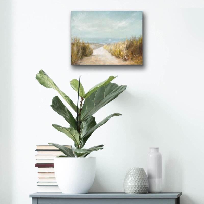  Art mural en verre «Distant Sails» par Danhui Nai, H 12 po x l 16 po x P 0,13 po