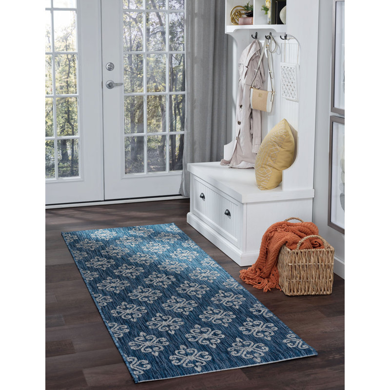 Tapis indigo Turnham, Tapis de couloir 2 pi 3 po x 7 pi 3 po