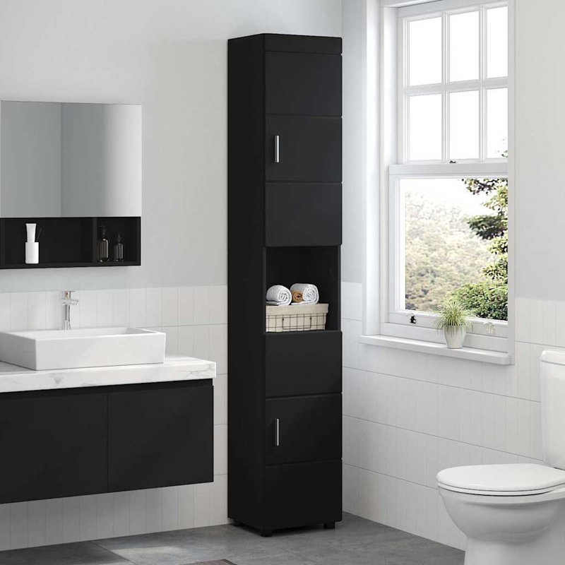 Linen Cabinet, Black