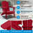  HDPE All-Weather Foldable Adirondack Chair with Cup Holder (Set Of 4,Red)-1144782316-1168729533