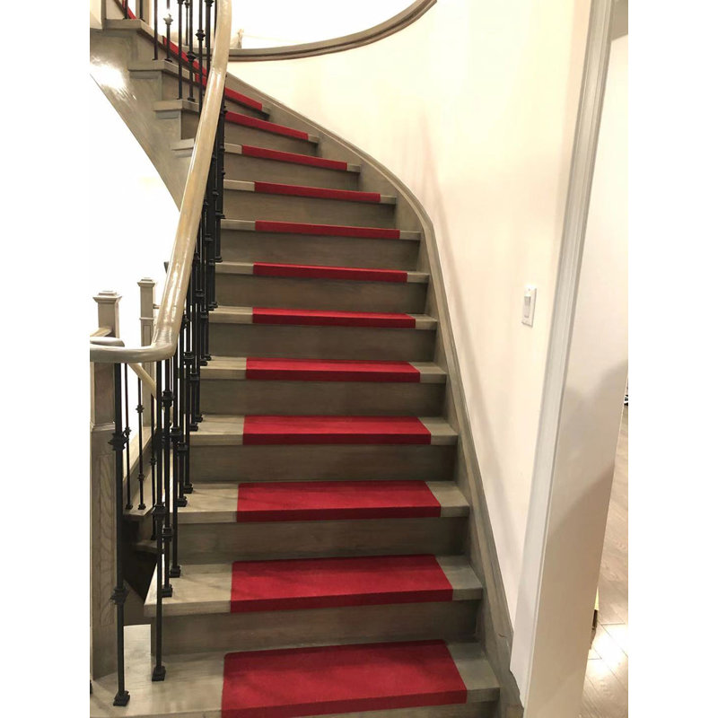 Tapis d'intérieur antidérapant antidérapant - ensemble de 15, Rouge