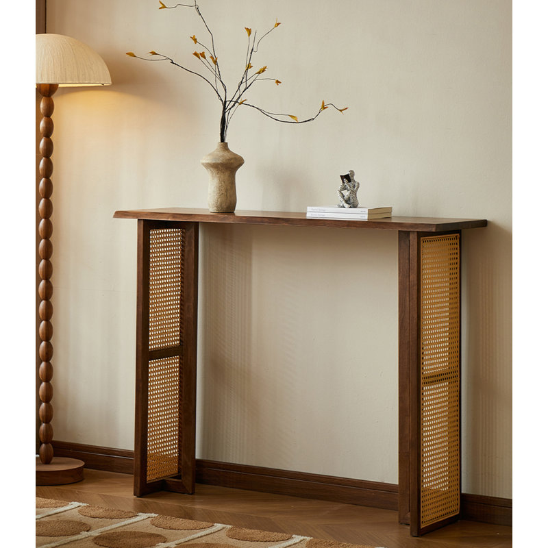 Table d'entrée minimaliste tissée avec profil étroit