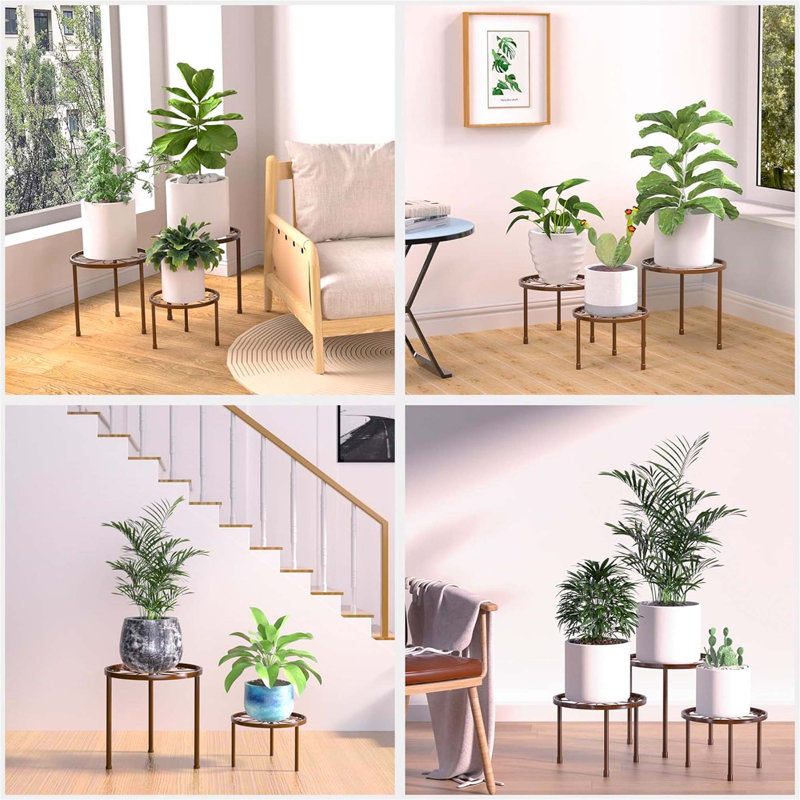 Plant Stand - Set of 5, Brown