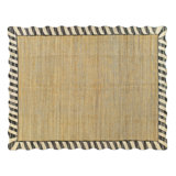 Jute Scalloped Black And White 5' X 8' Rug