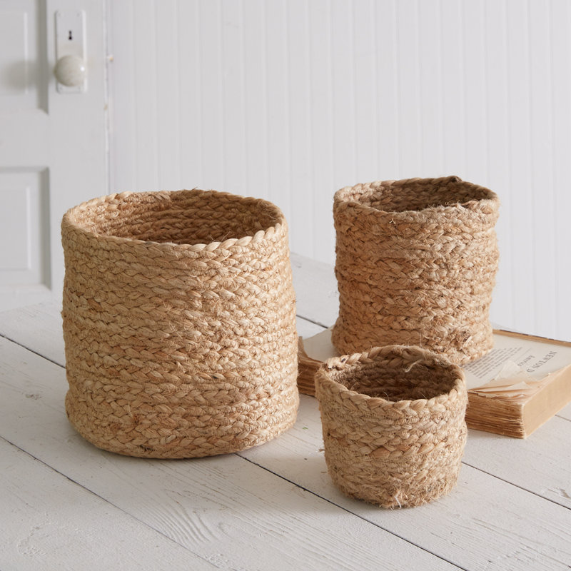 Ensemble de 3 paniers en jute