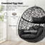 Chaise balancelle suspendue en osier avec coussin Chylie-378253579