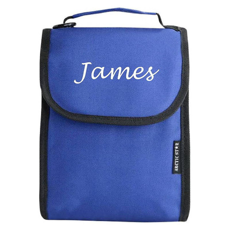 Sac à lunch personnalisé pour enfants - Boîte à lunch pour filles et garçons - Sacs isothermes réutilisables - Boîte-repas en polyester robuste pour enfant avec nom personnalisé - Idéal pour les pique-niques scolaires et les voyages