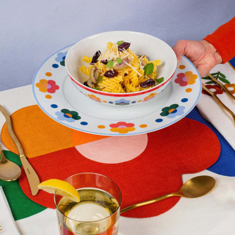 Floral Handmade Porcelain Cereal Bowl
