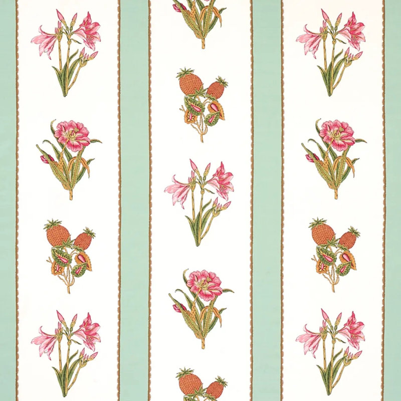 Tissu à rayures Servilia, Turquoise