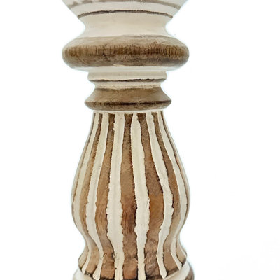 12'' H Solid Wood Tabletop Candlestick