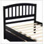 Lit plateforme double avec rangement, deux tiroirs et une tête de lit élégante, idéal pour les chambres peu encombrantes et bien organisées.