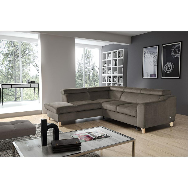 Avajane 4 Seater Sofa Bed, Left Hand Facing, Yes, Stone Grey