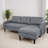 74.82" L Shaped Sleeper Sectional Sofa with Pull Out Bed for Living Room-1176398938
