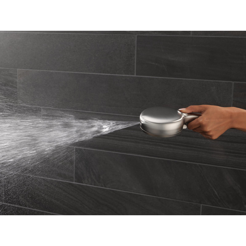 ProClean 7-Spray Wall-Mount Handheld Shower Head, High Pressure Spray Hand Shower with Hose, Lumicoat Stainless