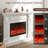 Electric Fireplace with Mantel, Electric Fireplace Insert, With Timer, Remote Control, Adjustable Flame Color, 1400W-150295633