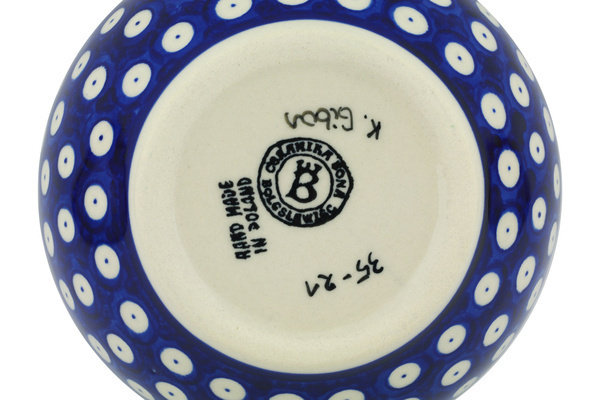 Polish Pottery Handmade Stoneware Rice Bowl