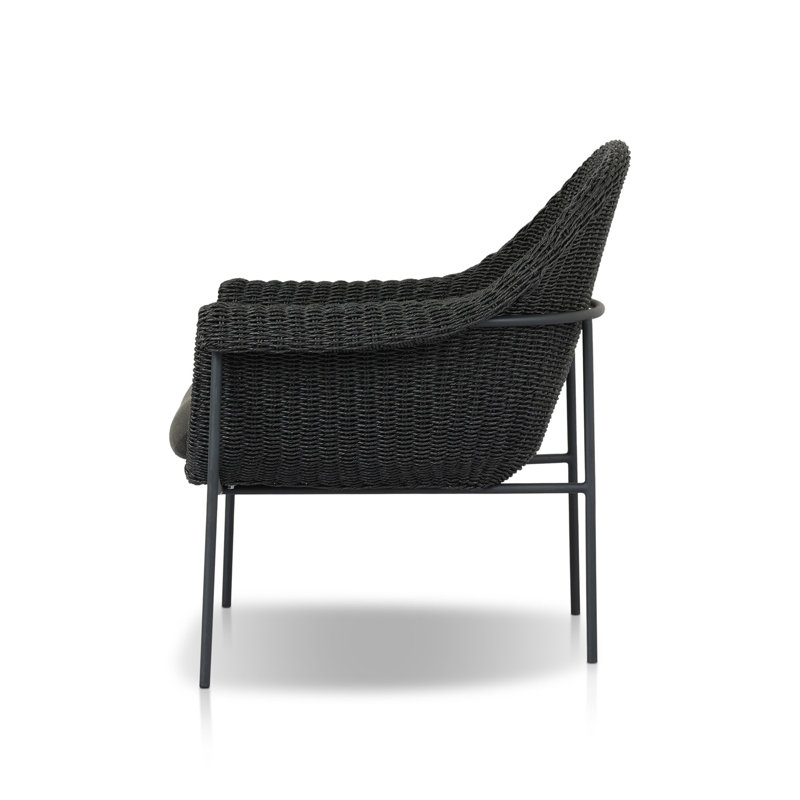 Suerte Outdoor Chair-Faux Black Hyacinth, Arashi Ink