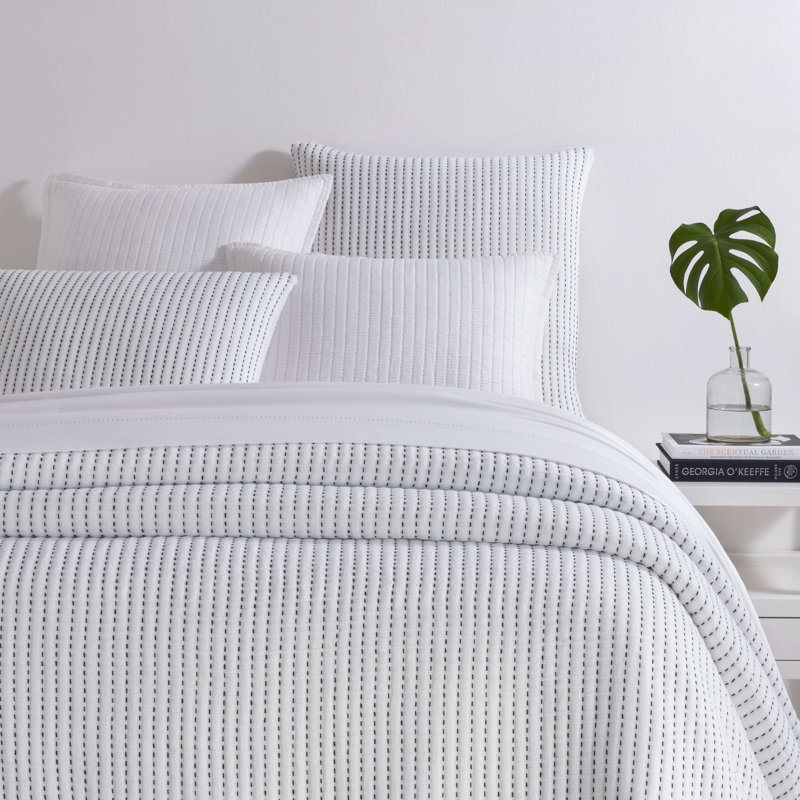 Evergreen Twin Size Cotton Jacquard Pick Stitch Coverlet