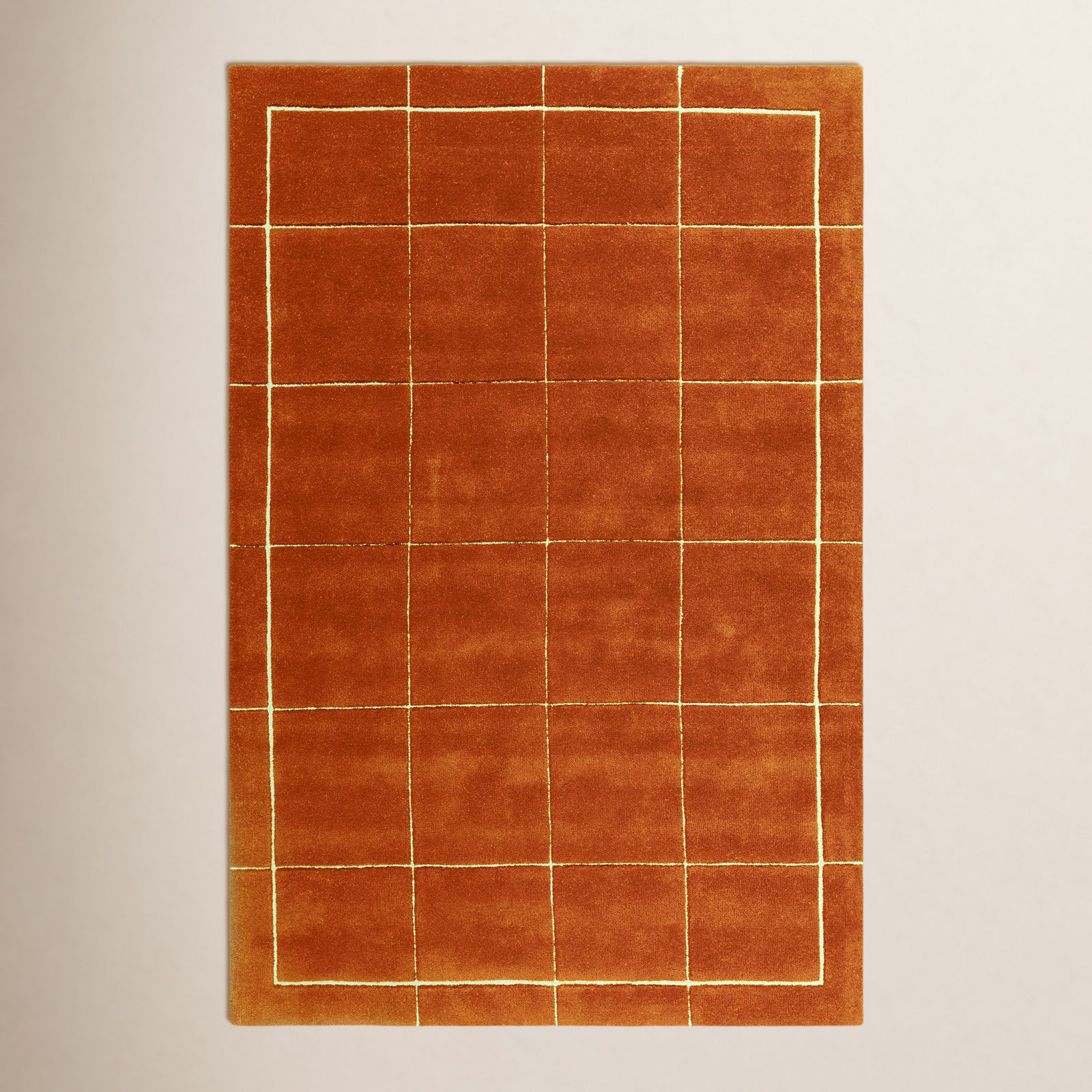 Mallory Hand-Tufted Rust Geometric Rug, Rectangle 2' x 3'