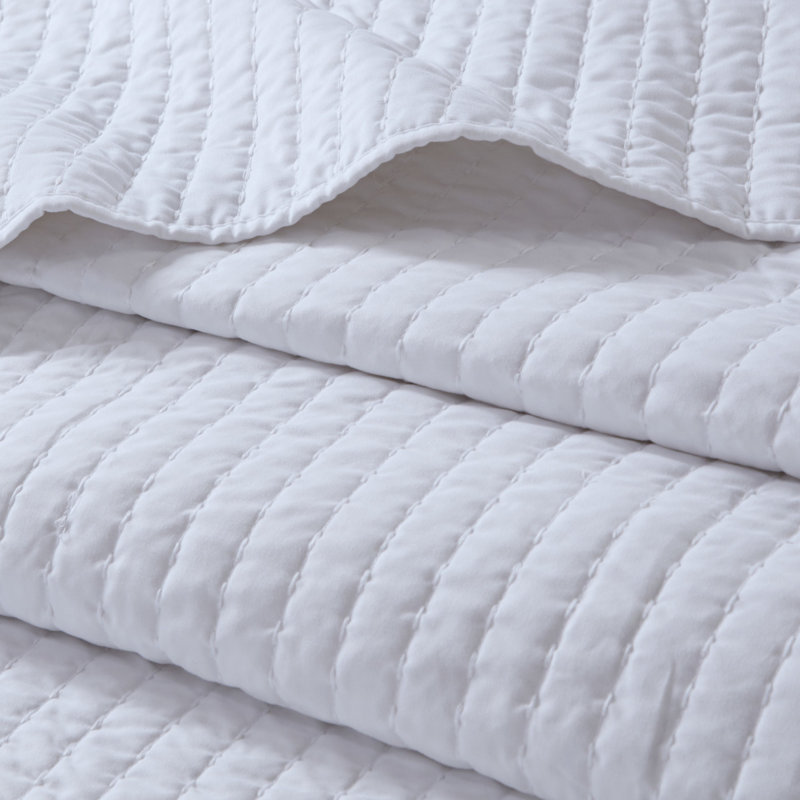 Ensembles de literie blancs élégants, en coton, de style campagnard, parfaits pour toute saison
