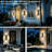 2-Pack Modern 2-Tier Square LED Outdoor Wall Sconce