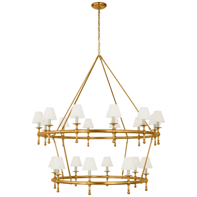 Classic 20 - Light Chandelier, Antique-Burnished Brass