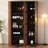 47.24" Retro Light Luxury Walnut Color Wine Cabinet & Display Cabinet Combination, Tempered Glass Door