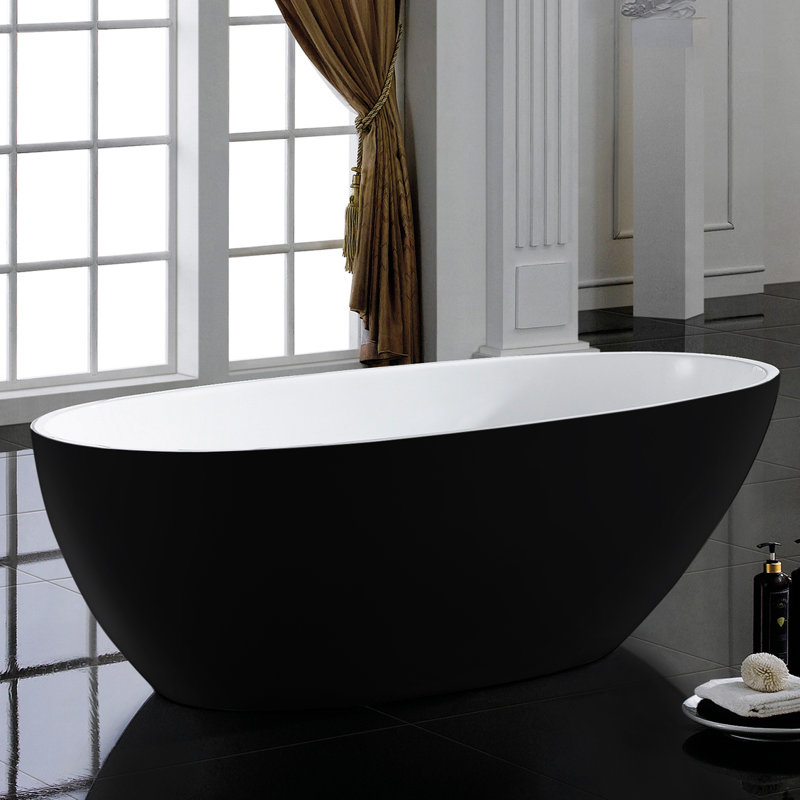 Tex 66.5'' x 33.5'' Soaking Acrylic Bathtub