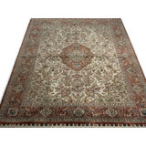 Hand Woven Cotton and Wool Oriental Area Rug
