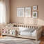 Lit plateforme en bois avec garde-corps et tablettes de rangement-1533719850