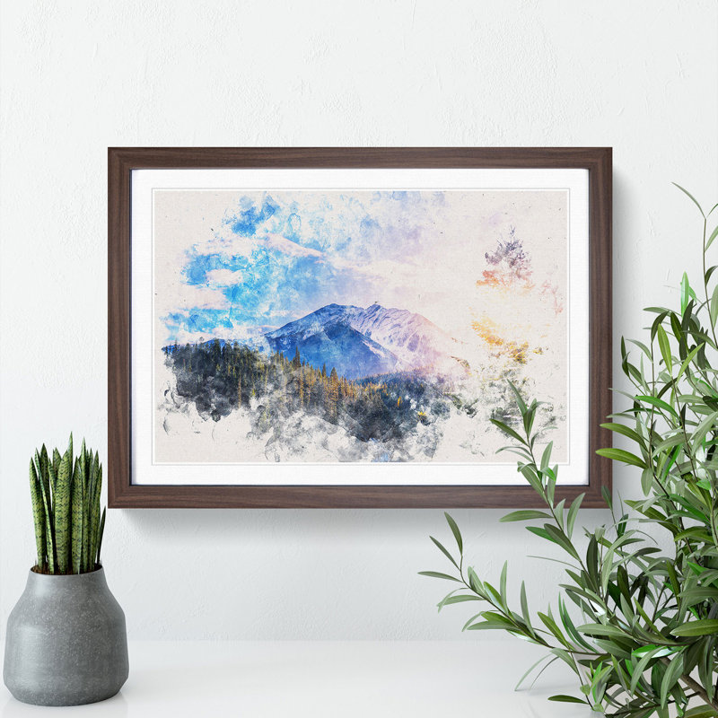 Sunlight over Canada - Picture Frame Graphic Art Print, 62cm H x 87cm W x 2cm D, Walnut Framed