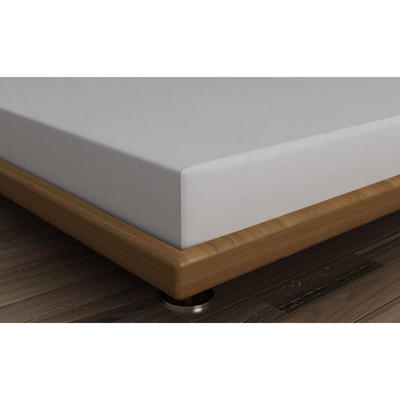 Drap-housse 100% coton 144 fils, gris