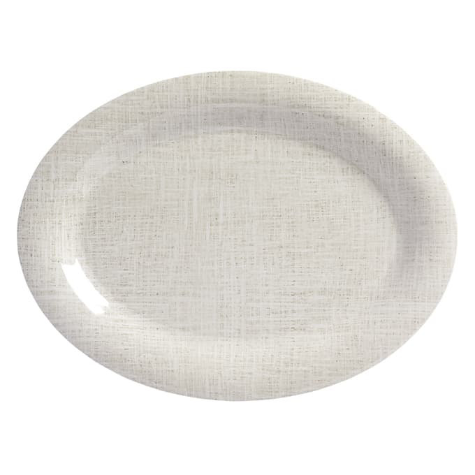 Denim Blue Oval Melamine Serving Platter