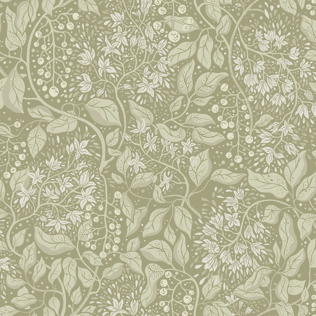 Beachworth Non-Pasted,Unpasted Floral Double Roll Birch Lane™