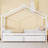 Twin Size Wooden House Bed With Drawers-617191652