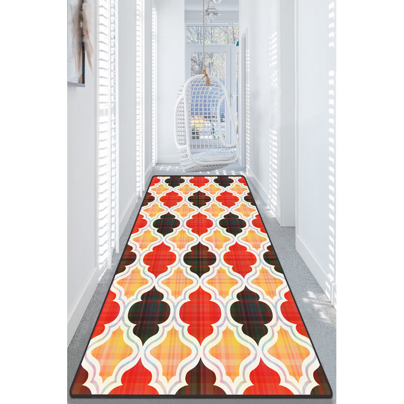 Luxurious Hall Carpet, 3.3 x 4.9 Feet, 100% Polyester, 0.4 in Pile Height | Antibacterial, Non-Slip Underside, Machine Washable | Perfect for Entryways & Living Rooms, Durable & Easy to Maintain