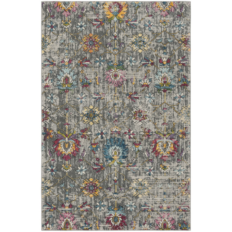 Givens Floral Hand Woven Area Rug, Rectangle 122 x 183 cm