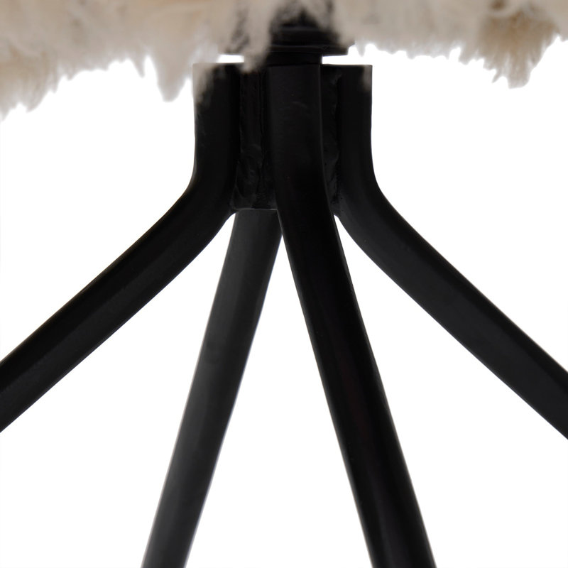 Fenn Desk Chair-Crypton Nomad Mushroom, Champagne Mongolian Fur