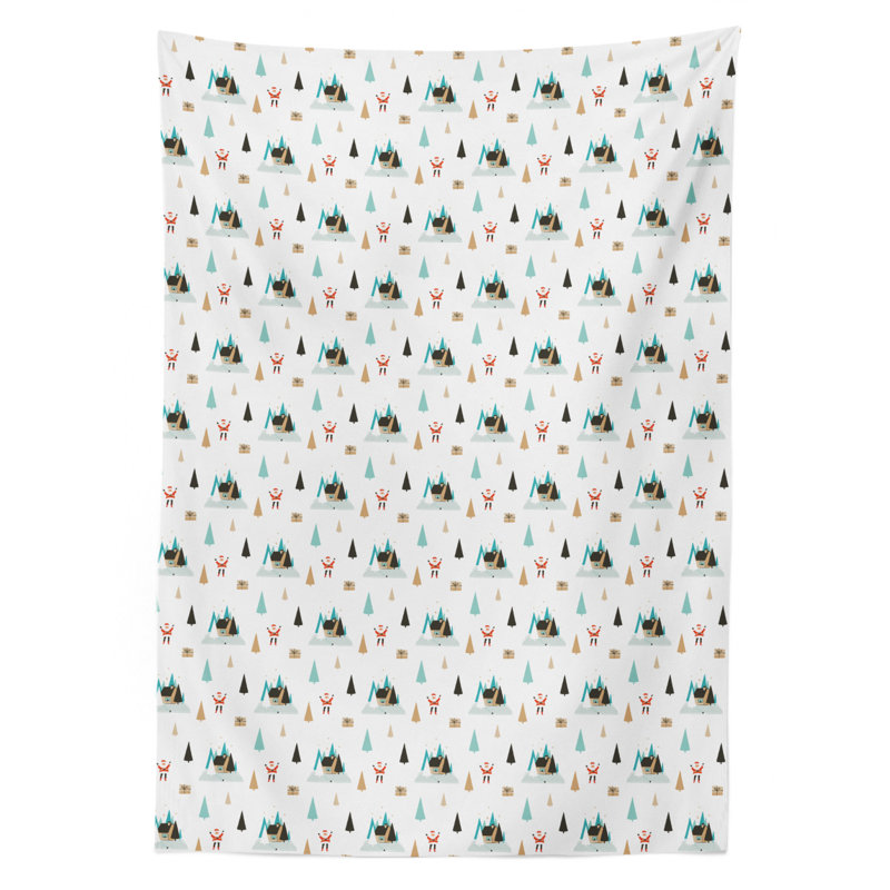 Geometric Christmas Tablecloth, 84" x 60"