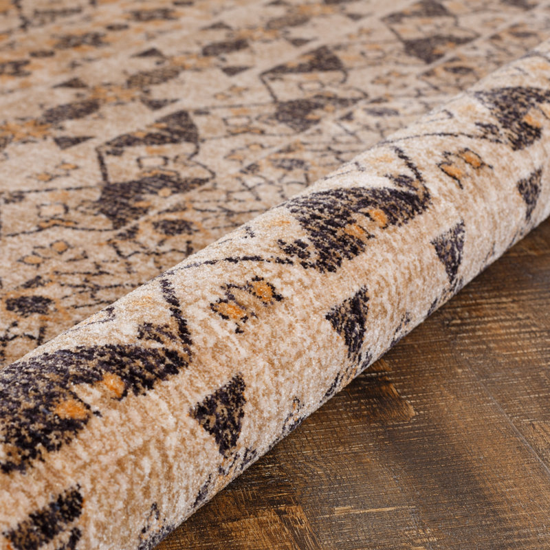 Tapis beige Rosalinde, Rectangle 8 pi x 10 pi