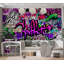 Murale Peel & Stick Street Art - graffiti mauve-589955425