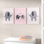 Ensemble de 3 plaques murales Abernathy We Love You Elephants Triptych